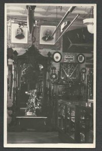 Ca 1928* ANTIQUE CURIO SHOP INTERIOR SHOWS BIPLANE ZEPPELIN SEE INFO