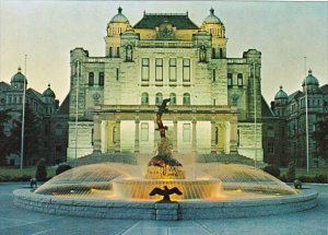 Canada Victoria Parliament Buildings and Centennial Fountain
