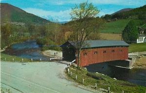 Old covered Wood bridge West Arlington Vermont VT 1961