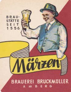 Maerzen Beer Brauerei Bruckmueller Amberg Germany Beer Label sk3085