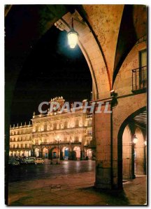 Postcard Modern Salamanca Market Square and City Hall illuminated