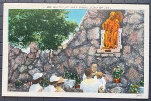 Vintage Postcard 1930-1945 The Grotto, St. Ann's Shrine Scranton Pennsylvania