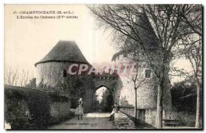 Old Postcard Champtoceaux (M and L) L castle entrance (XV Century)