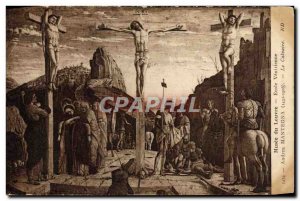 Postcard Old School Musee Du Louvre Venetian Andrea Mantegna's Calvary