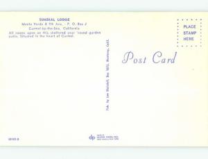 Unused Pre-1980 SUNDIAL LODGE MOTEL Carmel California CA s1791@