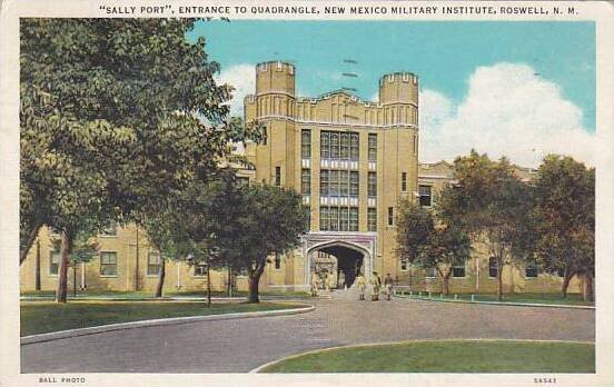 New Mexico Roswell Sally Port Entrance To Quadrangle New Mexico Military Inst...