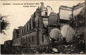 CPA Messina Collegio militare Terremoto 1906 ITALY (800754)