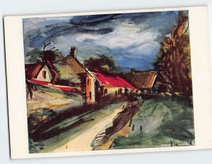 Postcard The Village Lane Painting by Maurice De Vlaminck
