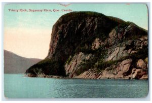 c1910 Trinity Rock Saguenay River Quebec Canada Antique Unposted Postcard