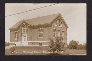 ME Merrill Memorial Library Yarmouth Maine Real Photo RPPC Postcard RP PC