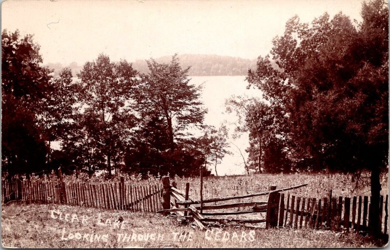 RPPC Clear Lake MI Looking Through the Cedars Vintage Postcard V62