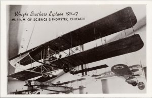 Wright Brothers Biplane 1911-12 Chicago IL Museum of Science RPPC Postcard G67