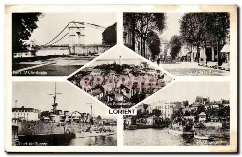 Lorient Postcard Old Port St Christophe War Course of Bove Debarcadere