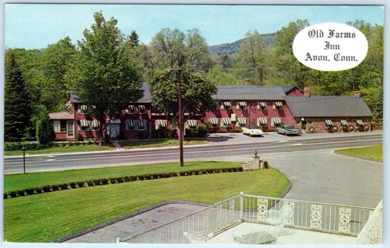 AVON, Connecticut  CT   Roadside  OLD FARMS INN  ca 1950s  Postcard