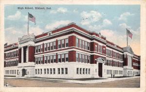 Elkhart Indiana 1920 Postcard High School