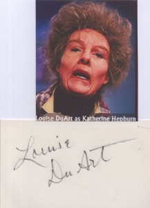 Louise DuArt American Voice Actress Hand Signed Card & Photo