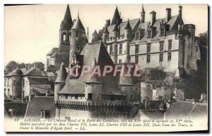 Old Postcard Loches The Royal Castle and La Porte des Cordeliers