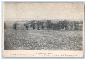 c1905 A Maryland Farm Real State Baltimore Maryland MD Unposted Antique Postcard