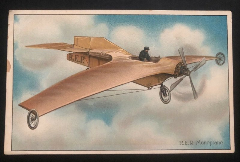 Mint England Early Aviation Picture Postcard REP Monoplane