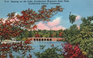 Vintage Postcard Boating On The Lake Cumberland Mountain State Park Tennessee TN