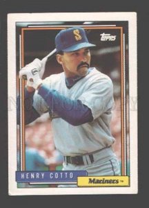 088888 Baseball Topps CARD 1992 Henry Cotto Mariners #311