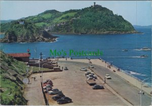 Spain Postcard - San Sebastian, Paseo Nuevo and Igueldo Mountain RR16442