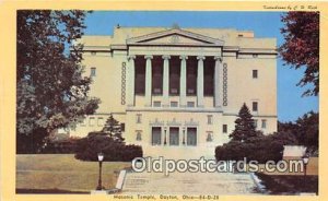 Masonic Temple Dayton, OH, USA Unused crease right top corner