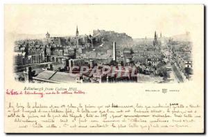 Old Postcard Edinburgh Scott Edinburgh From Calton Hill