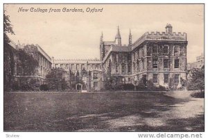 New College from Gardens, Oxford, Oxfordshire, England, United Kingdom, 00-10s