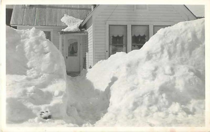 A House in a Lot of Snow, AGFA-ANSCO1930-40s Real Photo