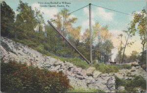 Postcard View Along Bushkill at Williams Granite Quarry Easton PA