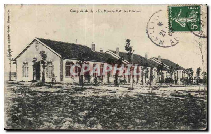 Old Postcard Militaria Camp of Mailly A mess of Messrs officers