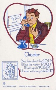 Humour Mutoscope Card The Chiseler