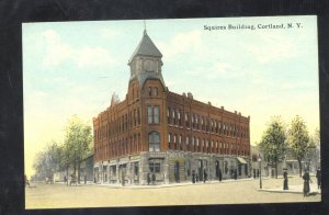 CORTLAND NEW YORK AQUIRES BUILDING DOWNTOWN VINTAGE POSTCARD NY