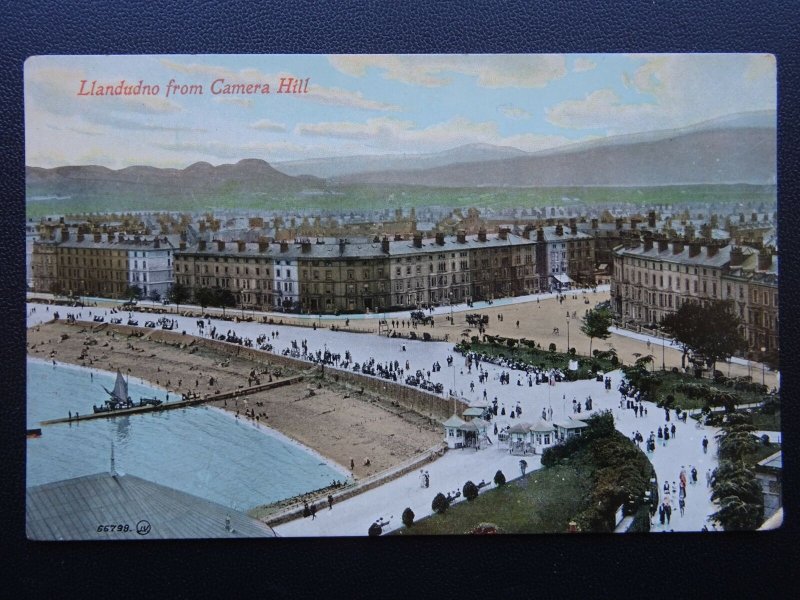 Wales LLANDUDNO from Camera Hill c1909 Postcard by Valentine 