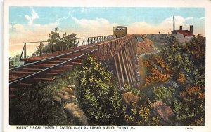 Mount Pisgah Trestle, Switch Back Railroad Mauch Chunk, Pennsylvania PA Postcard