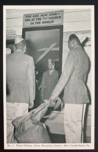 Mint usa Real Picture Postcard Black Soldiers US army WW2 Final Fitting