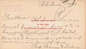 Postal Card, Jefferson Scott UX8, Barnes & Zahler, Abilene Kansas