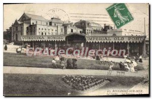 Old Postcard Boulogne Sur Mer Casino terrace