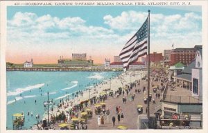 New Jersey Atlantic City Boardwalk Looking Towards Million Dollar Pier