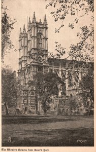 Vintage Postcard Western Towers From Dean's Yard Westminster Abbey Raphael Tucks