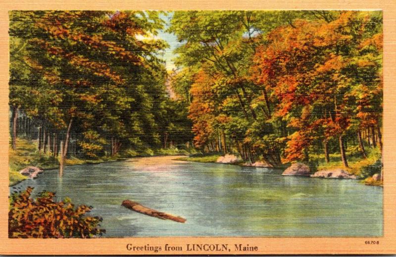 Maine Greetings From Lincoln