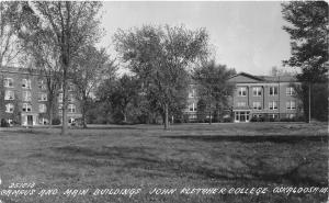 Oskaloosa Iowa~John Fletcher College Campus & Main Buildings~1940s RPPC-Postcard