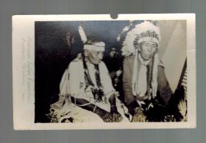 Mint RPPC Real Picture Postcard Native American Indian Exposition Oklahoma Men