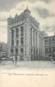 Newark New Jersey~Prudential Building~Cobblestone Street~c1905 Souvenir Pc Co