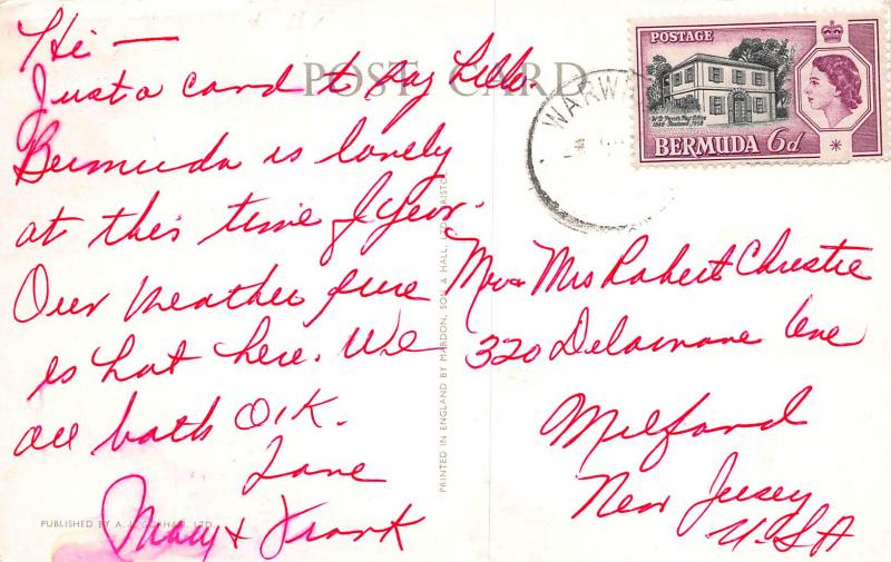 Ocean Monarch, Bermuda, Early Postcard, Used