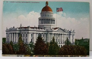 Sacramento Cal State Capitol 1911Edwin Mitchell Oakland to Phila Pa Postcard E16