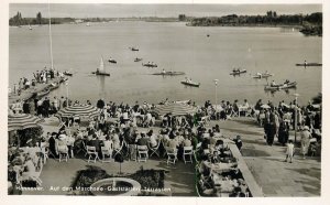 Sailing boats navigation themed postcard Germany Hannover Maschsee  canoe kayak