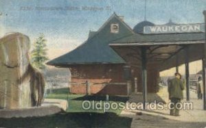 Northwestern Station, Waukegan, IL, Illinois, USA Train Railroad Station Depo...