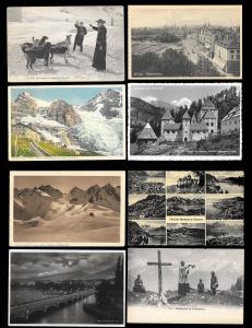 Postcard Tour of Switzerland (136) postcards Unused & Used Fresh c1900s-1930s